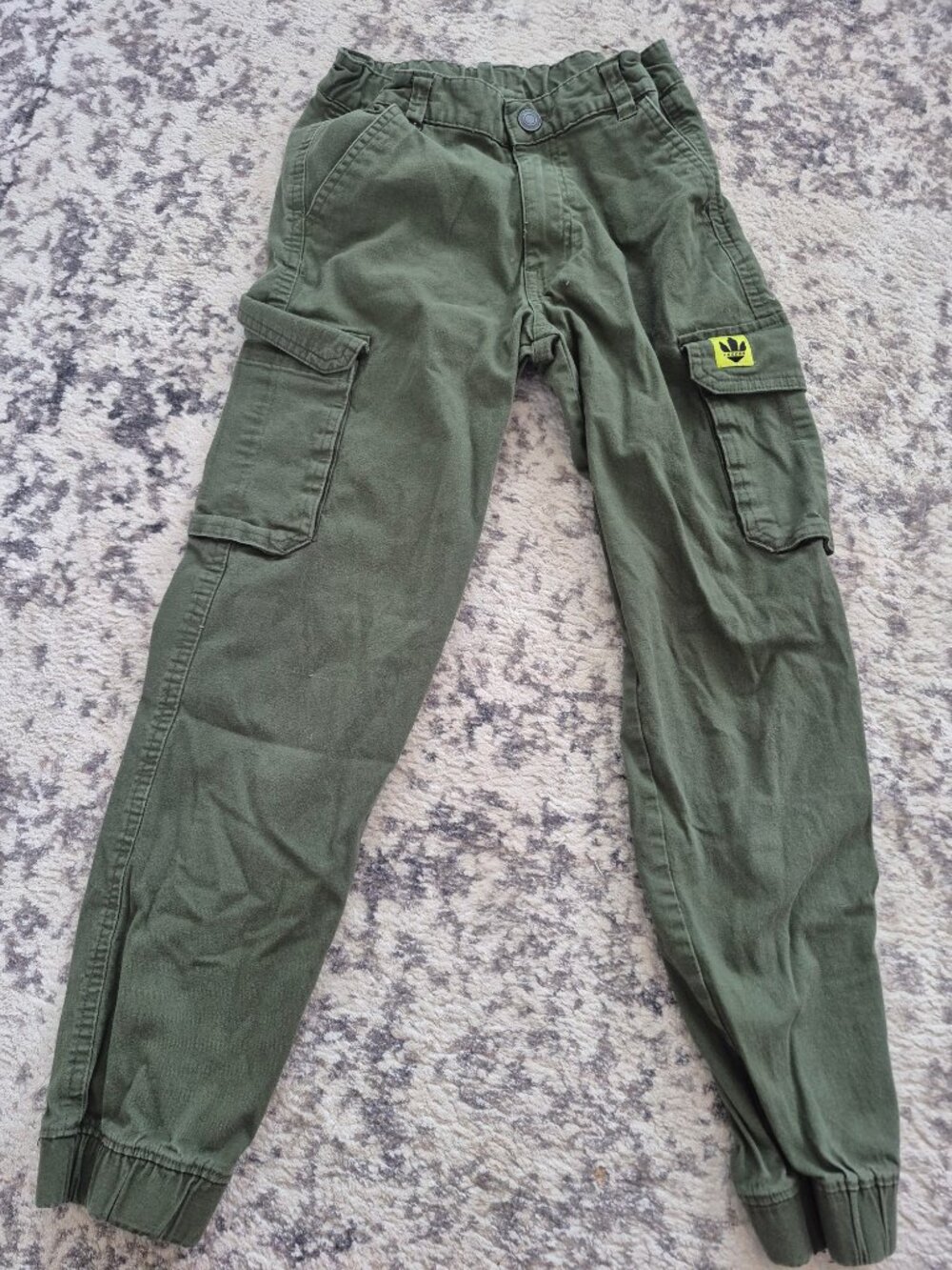 365 Kids Boys Olive Cargo Jogger Pants Size 10
